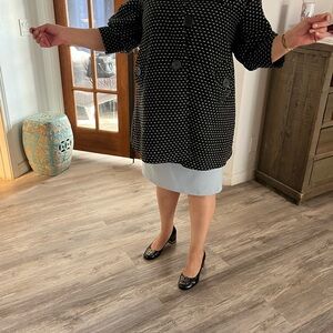 Chic Black and White Women's Pencil Skirt